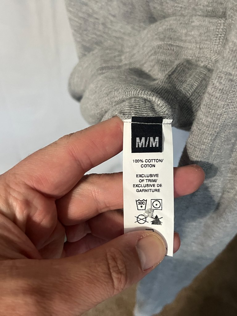 Reigning Champ Men’s Solid Gray Long Sleeve Henley Shirt M Mint Cond Euc — image 5 of 5